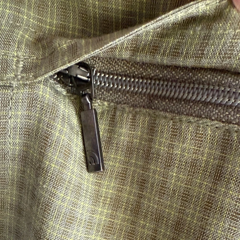 The North Face Men's XL Olive Plaid Button-Up Shirt